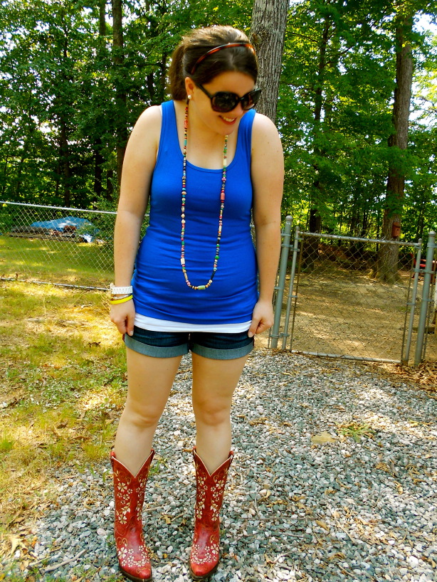 shyanne boots from boot barn, white, and blue - still being [molly] 