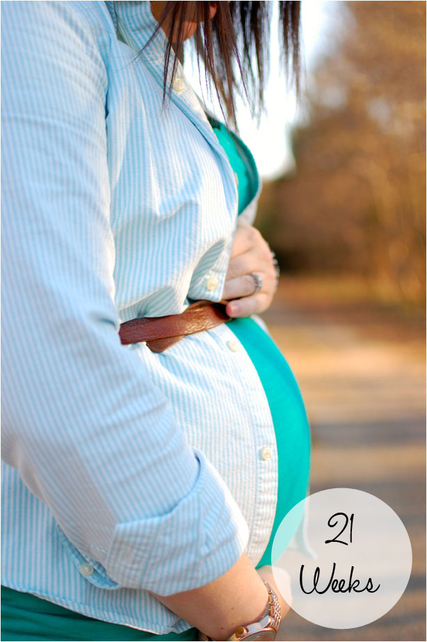 still being molly spring maternity style: belted mint green oxford, maternity jeans, converse