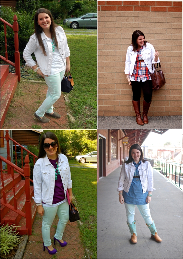 still being molly - closet staples: the white jean jacket