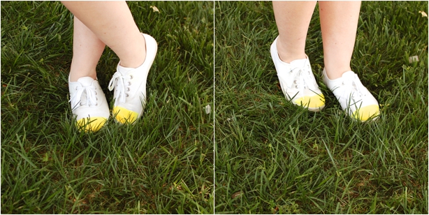 diy neon toed shoes