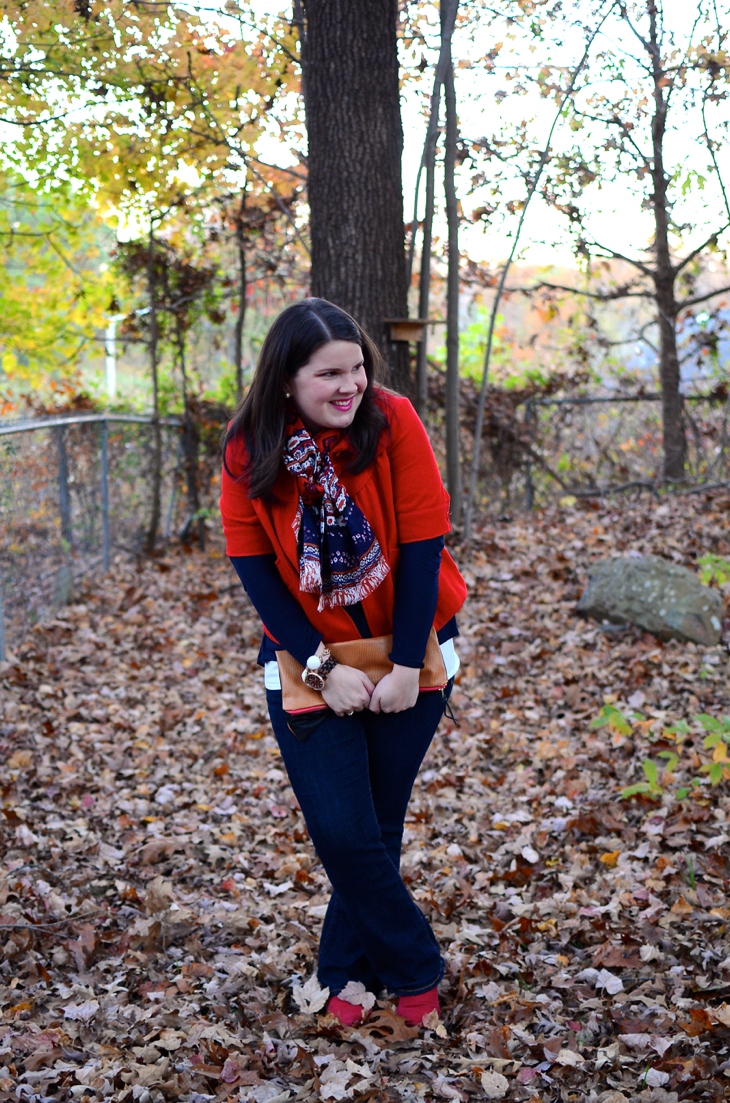 Fall fashion - Navy and red