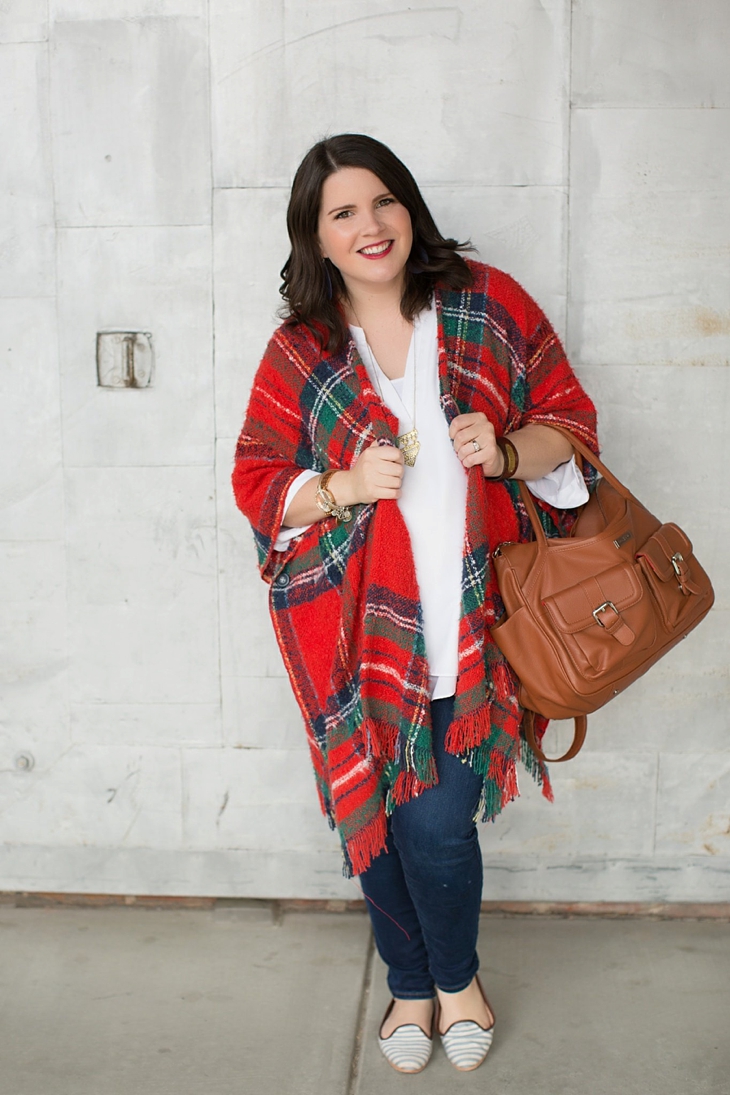A Tartan (or is it just plaid?) Poncho on a Pregnant Lady - Still Being ...